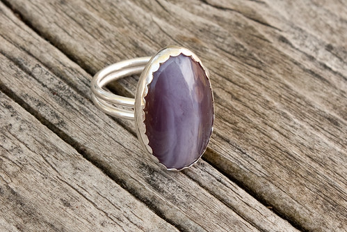 116.  Purple agate ring