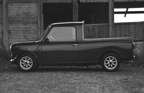 Austin Mini PickUp BW by AndyYoung
