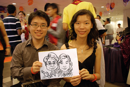 Caricature live sketching for NTU Alumni Club - 2