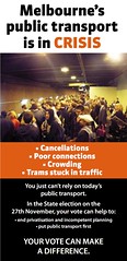 Melbourne's public transport is in crisis - brochure cover