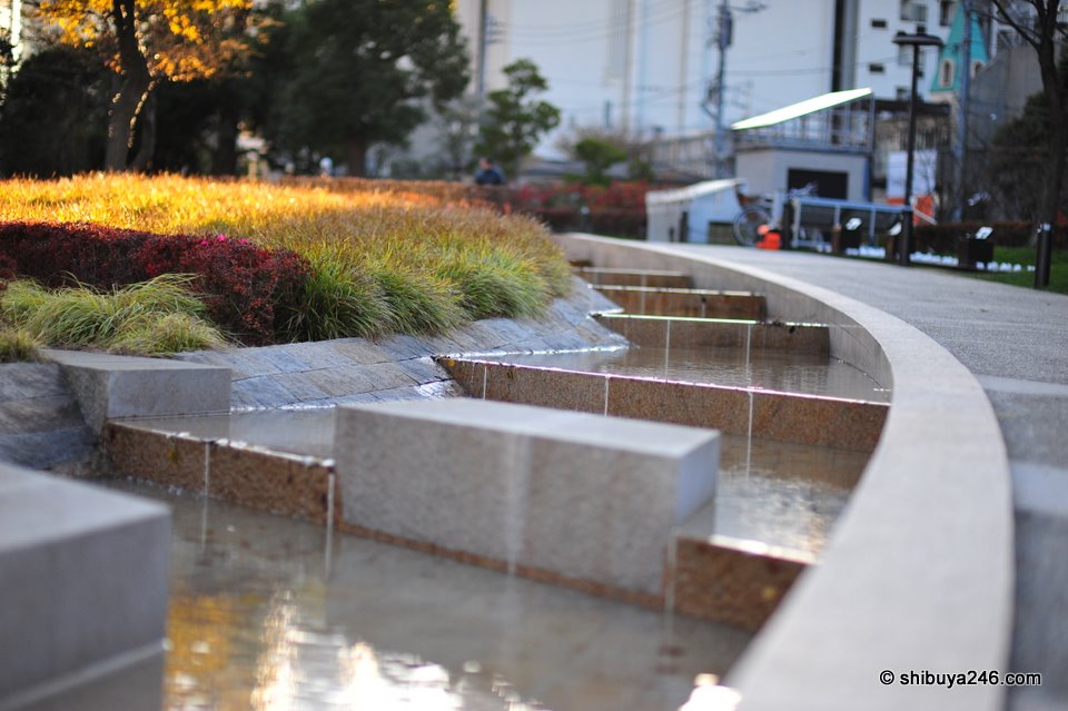 Nice water feature for people to walk past and enjoy.