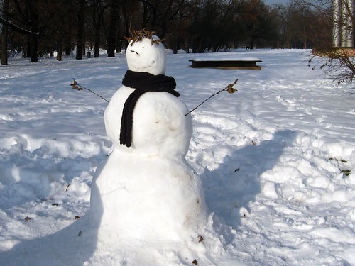 Boneco de neve em Praga