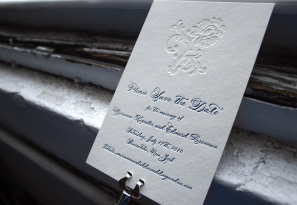 Letterpress Save the Dates by Smock