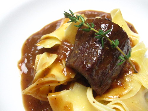 Beef Carbonnade with buttered noodles