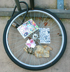 Sad bicycle wheel