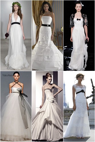 Black accents. Some might go as far as wearing a black wedding dress (eg.