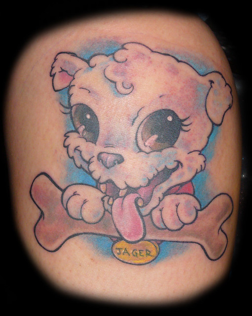 puppy dog cartoon tattoo. Tattoos By JR Linton At Hellcat Tattoo in West 