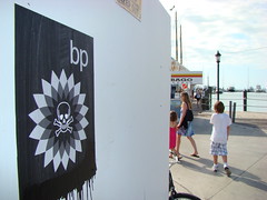 BP oil spill graffiti in Key West