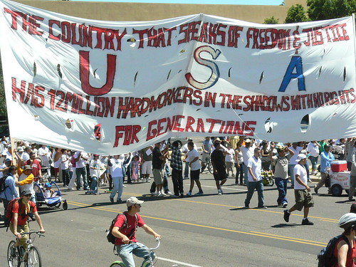 Giant Protest Banner Against SB 1070