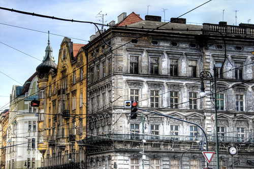 A jewish quarter street. Prague. Una calle del barrio judío. Praga