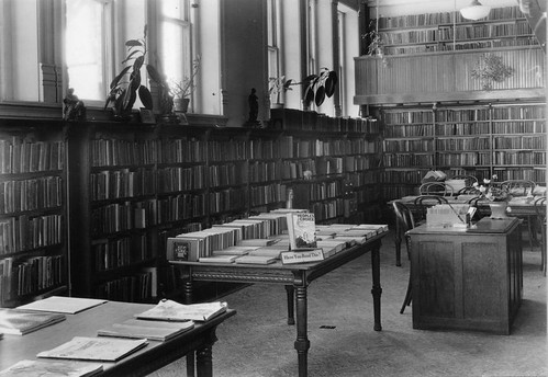 Interior of Woodstock Public Library - 1935 by WoodstockPublicLibrary
