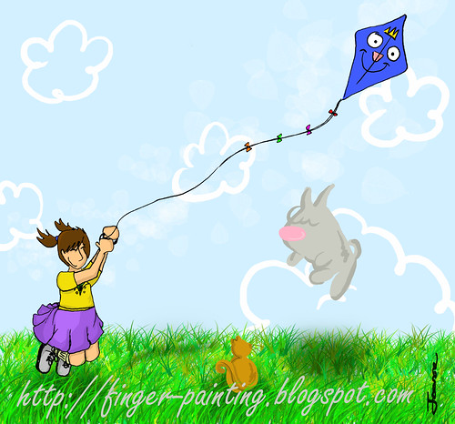 kite flying with company