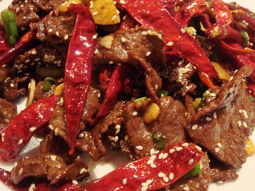 Beef Slices in Hot Chilli