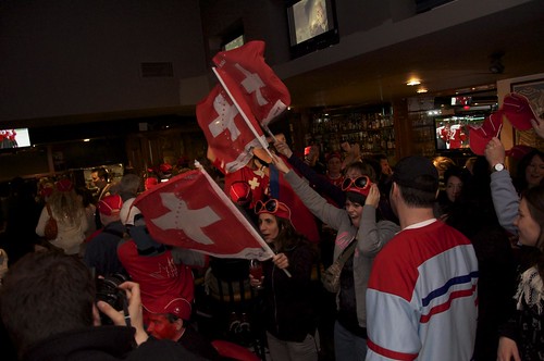 Vancouver 2010: Day 7 - House of Switzerland to watch Canada vs. Switzerland Men's Hockey