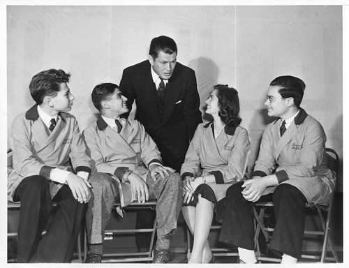 Gene Tunney (1897-1978) and science fair participants, September 24, 1940, by Westinghouse Electric 