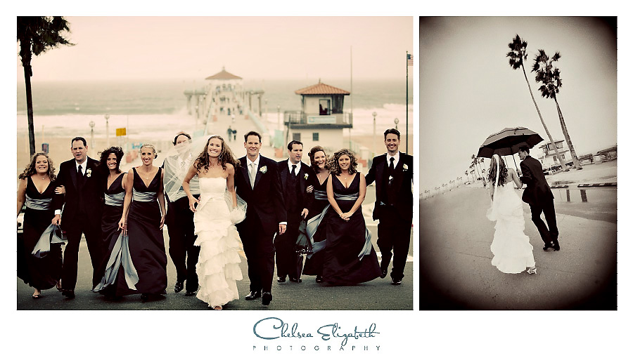 manhattan beach pier bridal portrait vintage and old black and white with 