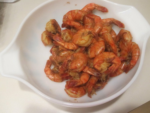 Steamed shrimp seasoned with Old Bay