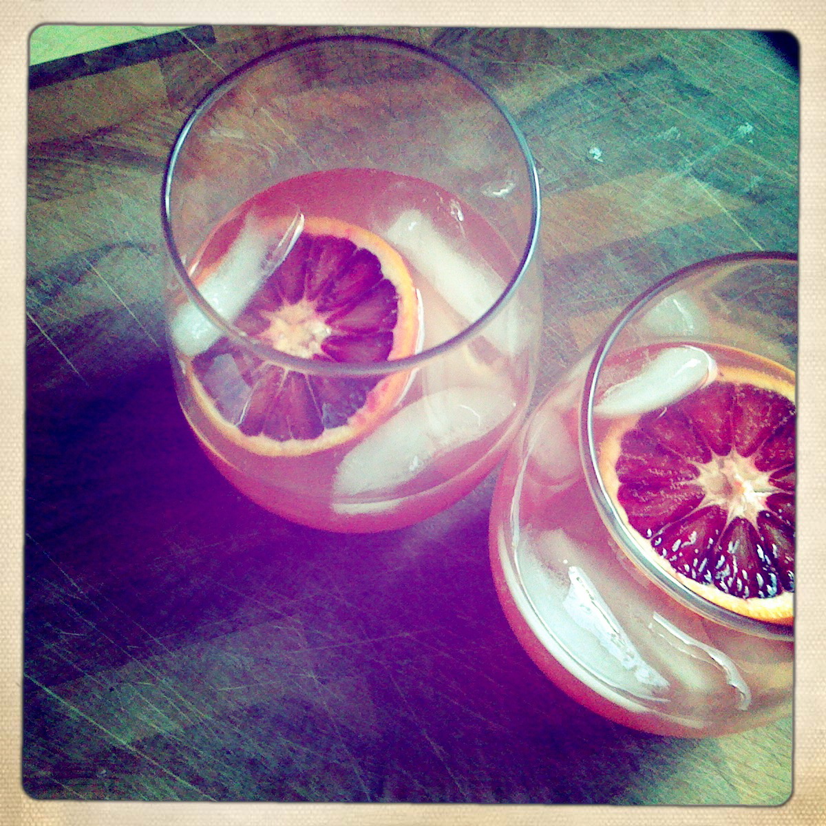 Lillet & blood orange cocktail
