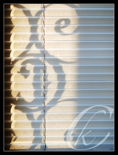 Shadow through blinds