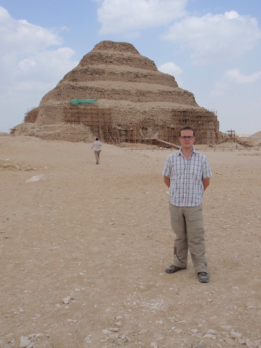 In front of the Step Pyramid of Djoser