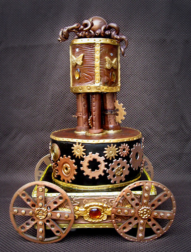 You may recal Liz and Austin 39s infamous steampunked wedding cake