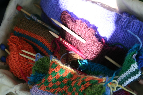 Basket Full of Second-Grade Knitting