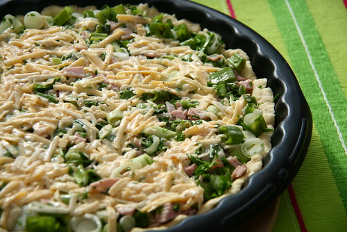 Ham Quiche with Herbs & Spring Onions