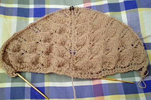 Shetland Triangle shawl progress