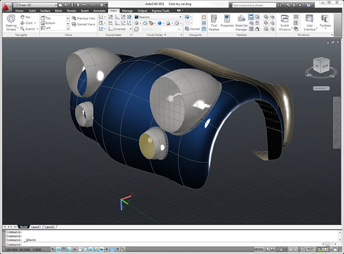 AutoCAD 2011 Surfaces Toy Car Body by you.