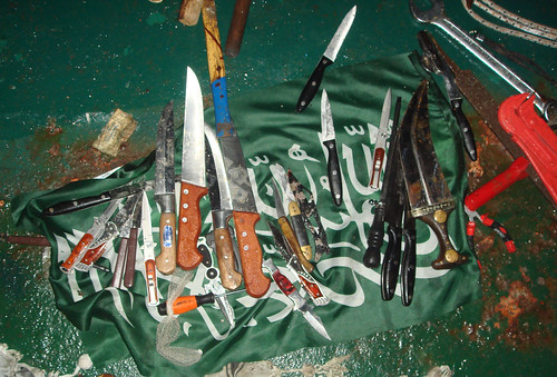 Pictures of weapons found aboard the Mavi Marmara