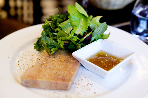 House made foie gras terrine with green salad and yuzu confiture