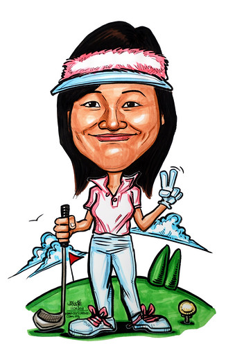 Caricatures for NUS - golfer