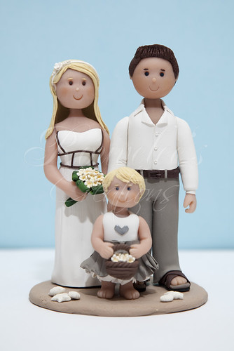 Beach Theme Wedding Cake Topper by Rouvelee's Creations