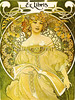 New Old Stock from Green Tiger Press, Alphonse Mucha's 'Reverie', bookplate