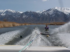 Carly Clifton water skiing Utah Lake
