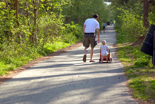 a walk with daddy