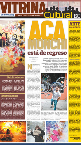 Acamonchi Esta de Regreso "Periodico El Mexicano, Jueves 8 de Abril 2010"