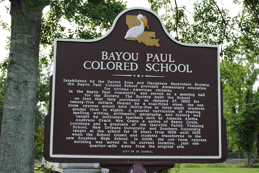 bayou paul colored school waymark