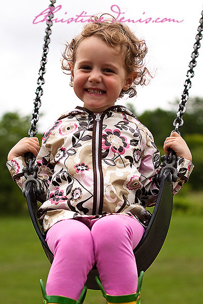 All smiles on the swing
