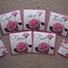 Pink Rose Custom Wedding Table Numbers & Escort Cards