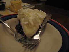 double cream blueberry pie