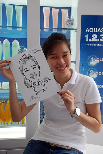Caricature live sketching for Biotherm Roadshow Loreal - 12