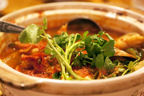 spicy monkfish stew @ yuraku