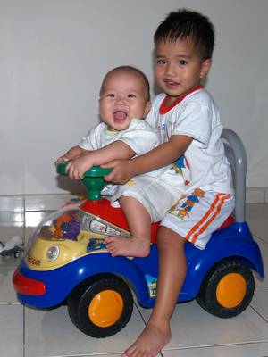 Julian and Justin on a joyride