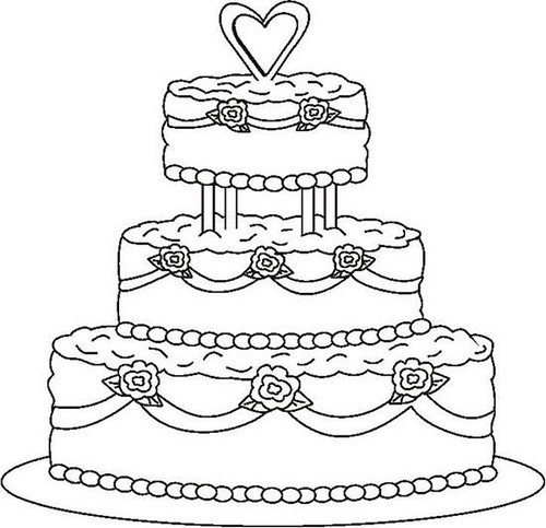 Wedding Cake Coloring Page Coloring Pages Children Image by ktsaltishok