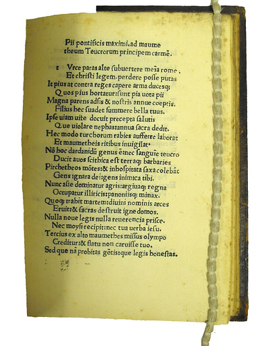 Opening page of Pius II, Pont. Max.: Epistola ad Mahumetem