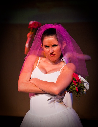 Angry pouty pretty bride  