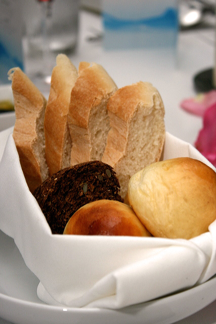 Bread basket - the dark rye with pumpkin seeds is the best of the lot!