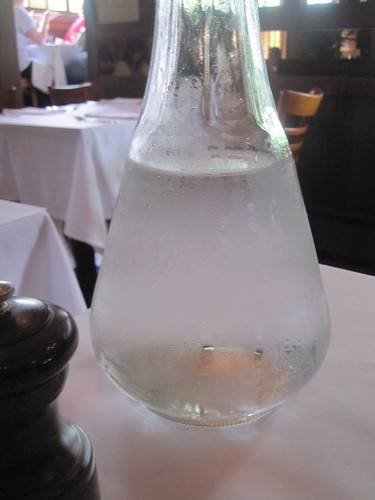The house water at Café Chez Panisse, in sparkling