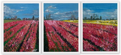 Tulip Fields Triptych